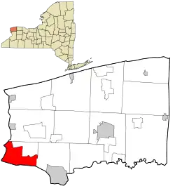 Location in Niagara County and the state of New York.