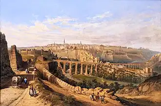 Nicolas Liez: View of Luxembourg from the Fetschenhof (1870)
