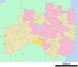 Location of Nishigō in Fukushima Prefecture