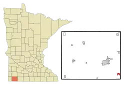 Location of Round Lake, Minnesota