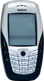 Nokia 6600 with a VGA camera, Bluetooth and expandable memory.
