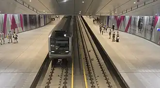 A M5 series train in Europaplein station