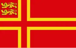 Olaf Cross and Leopards Flag (Croix de Falaise)