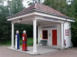 Standard Oil gas station of 1928 relocated from Holmestrand Municipality