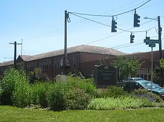 Alberta Park entrance across the street from Vernon School