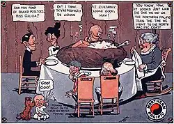 A comic postcard from circa 1910 to 1920 promoting "The Great Big Baked Potato"