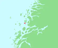 Locator map of Onøya, Nordland, Norway