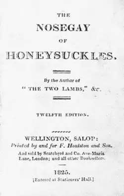 Nosegay of Honeysuckles by Lucy Lyttelton Cameron, 1825 print