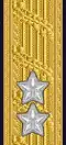 Shoulder mark of a Swedish two star admiral