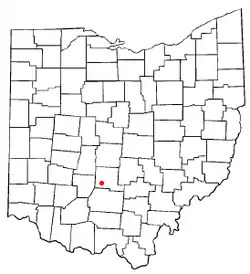 Location of Williamsport, Ohio