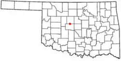Location of Okarche, Oklahoma