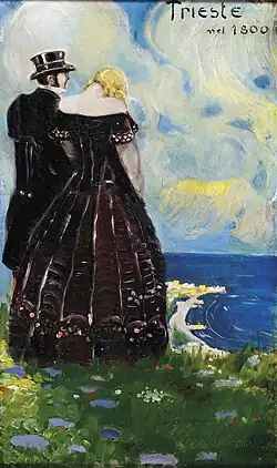 Trieste in the 19th Century, oil on panel