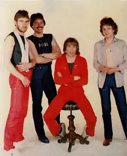 The band in 1981: Paul Michiels, Phil Francis, Gerard Opdebeeck, Robert Vlaeyen