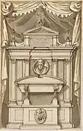 The tomb of Odoardo Cicada in original form (drawing)