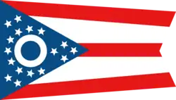 Digital remake of a misprinted guidon with a blue disc c1902-1915[23]