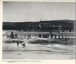 Old Faithful Inn from Beehive Geyser, 1904 by Frank Jay Haynes