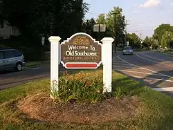Gateway signage along Elm Avenue