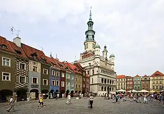 Northern frontage of Old Market Square in Poznań
