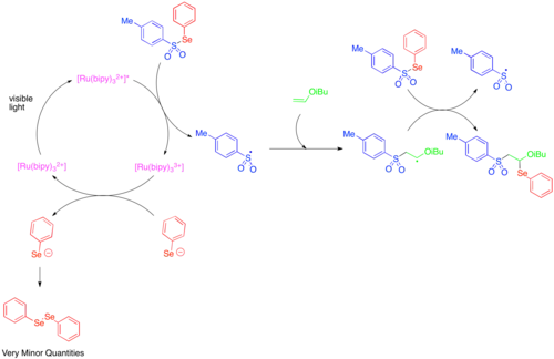 Addition of Tosylphenylselenide across an olefin