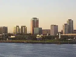 One World Trade Center seen from the Queen Mary