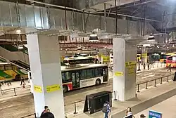 Southbound Ayala bus stop, inside One Ayala