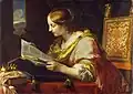 Saint Catherine of Alexandria reading, 1670