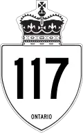 Highway 117 marker