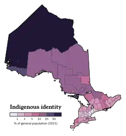 Indigenous identity in Ontario, 2021