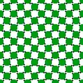 Checker version: the diagonal checker squares at the larger grid points make the grid appear distorted.