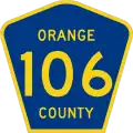 County Route 106 marker