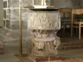 Font in Östra Hoby Church, Scania