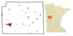 Location of Fergus Falls, Minnesota