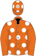 Orange, White spots, Orange sleeves