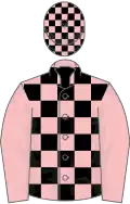 Pink and black check, pink sleeves