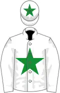 White, green star, star on cap