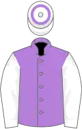 Lavender, white sleeves, white cap, lavender hoop
