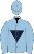 Light blue, dark blue inverted triangle