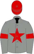 Grey, red star, armlets and cap