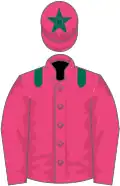 Pink, dark green epaulets and star on cap