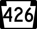 Pennsylvania Route 426 marker
