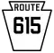 Pennsylvania Route 615 marker