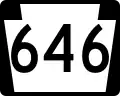 Pennsylvania Route 646 marker