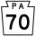 Pennsylvania Route 70 marker