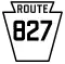 Pennsylvania Route 827 marker