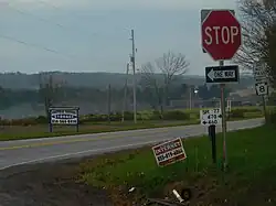 PA 8 northbound from the PA 77 intersection