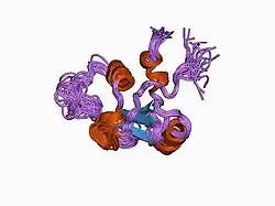 1bfi: SOLUTION STRUCTURE OF THE C-TERMINAL SH2 DOMAIN OF THE P85ALPHA REGULATORY SUBUNIT OF PHOSPHOINOSITIDE 3-KINASE, NMR, 30 STRUCTURES