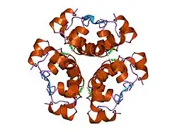 4aiy: R6 HUMAN INSULIN HEXAMER (SYMMETRIC), NMR, 'GREEN' SUBSTRATE, AVERAGE STRUCTURE