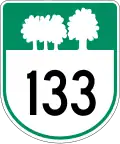 Route 133 marker