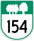 Route 154 marker