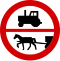 B-6/8 "no entry for tractors and horse-drawn vehicles"